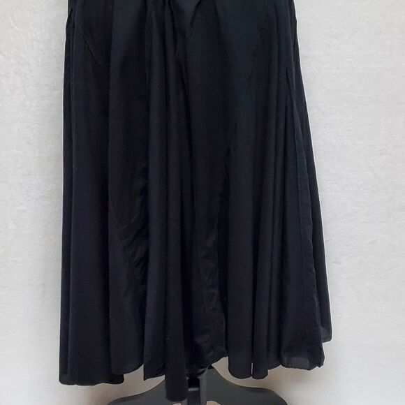 Vintage Y2K Bisou Bisou Michelle Bonbot Black Asymmetrical Patchwork Midi Skirt - Picture 6 of 16